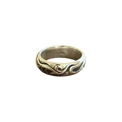 A&G Rock 925 Sterling Silver Engraved Vine Ring