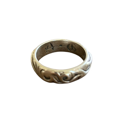 A&G Rock 925 Sterling Silver Engraved Vine Ring