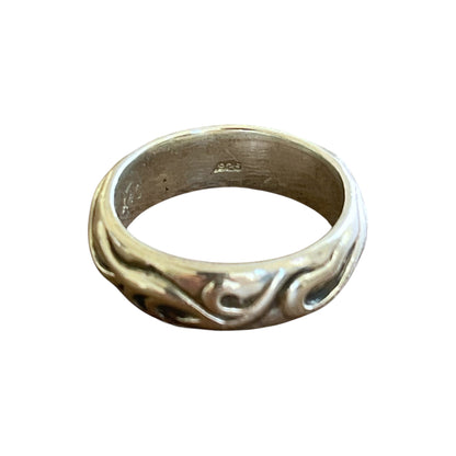 A&G Rock 925 Sterling Silver Engraved Vine Ring