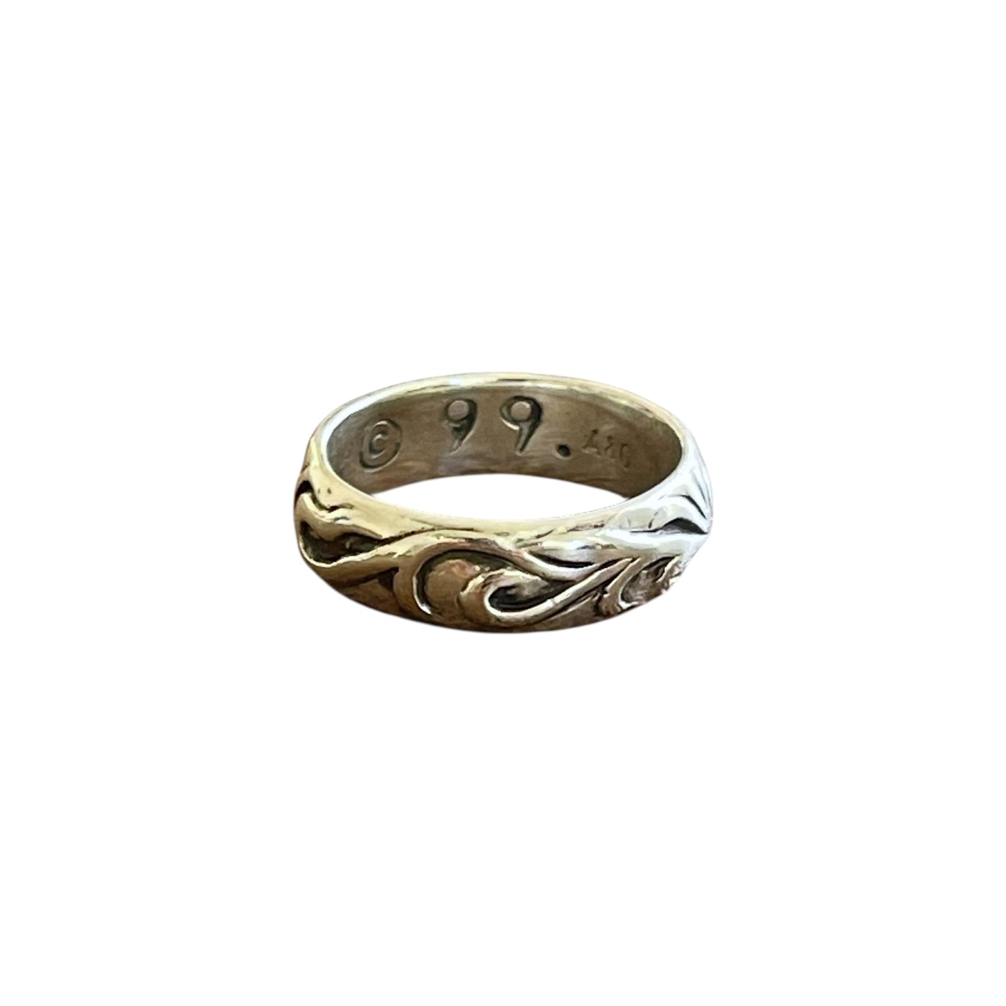 A&G Rock 925 Sterling Silver Engraved Vine Ring