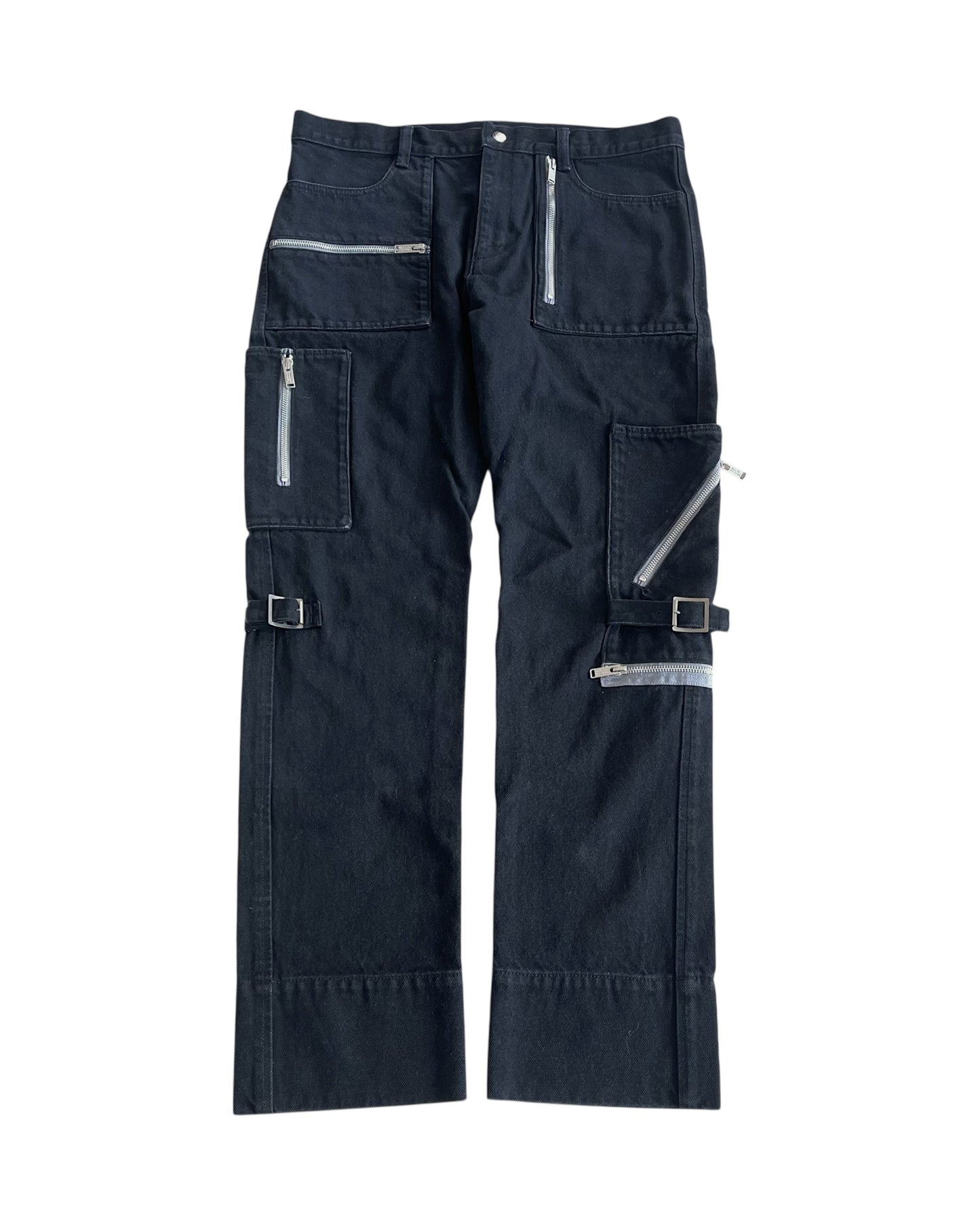 Undercover Multi-Pocket Zipper Bondage Cargo Denim Jeans
