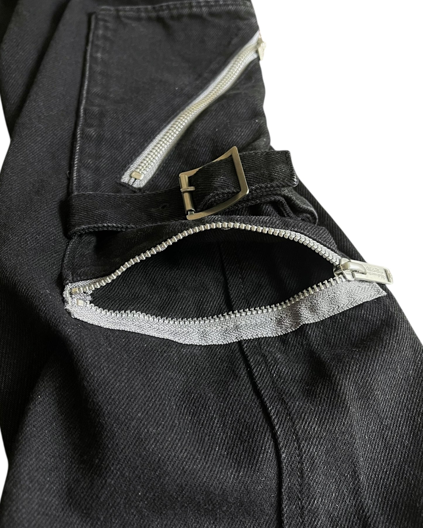 Undercover Multi-Pocket Zipper Bondage Cargo Denim Jeans