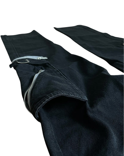 Undercover Multi-Pocket Zipper Bondage Cargo Denim Jeans