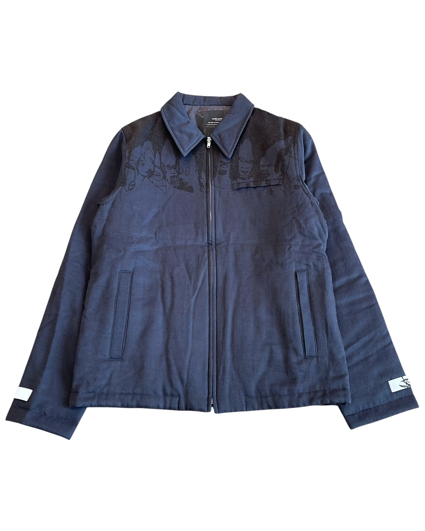 Undercover AW2001/02 'D.A.V.F' Futura Art Padded Wool Jacket