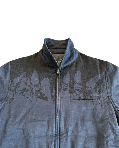 Undercover AW2001/02 'D.A.V.F' Futura Art Padded Wool Jacket
