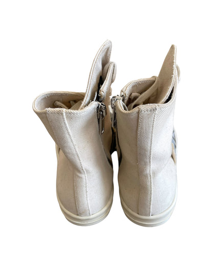 Rick Owens Drkshdw SS19 Aliens Patchwork Canvas High Ramones Sneakers