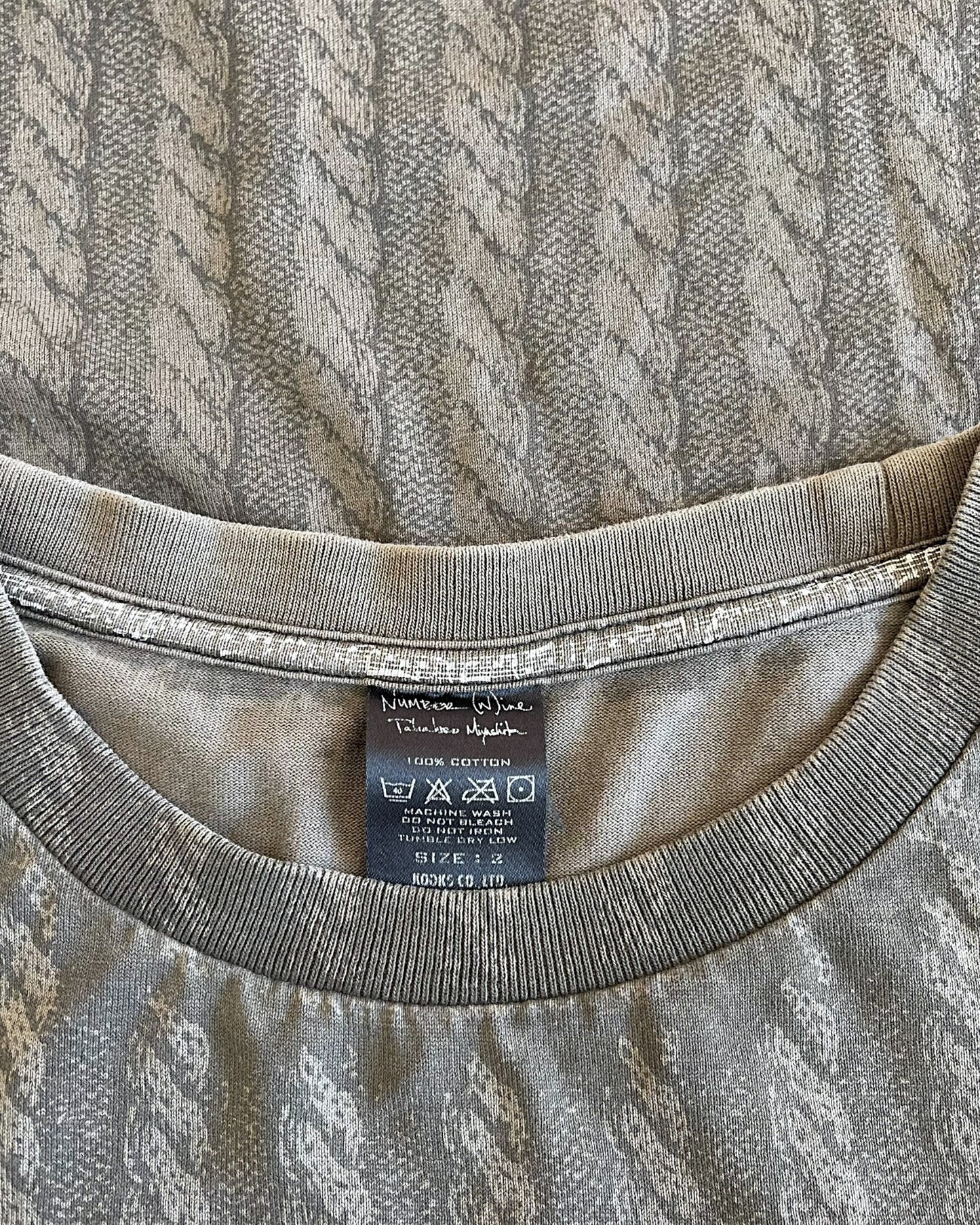 Number (N)ine SS2007 "About A Boy" Crying Heart God Cross T-Shirt