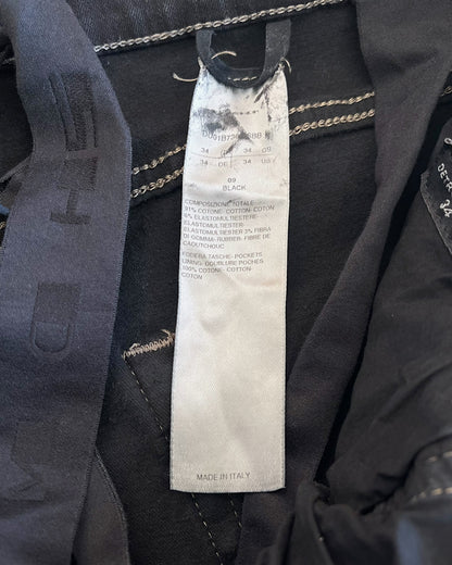 Rick Owens Drkshdw FW21 Detroit Cut Rubber Wax Coated Denim Jeans