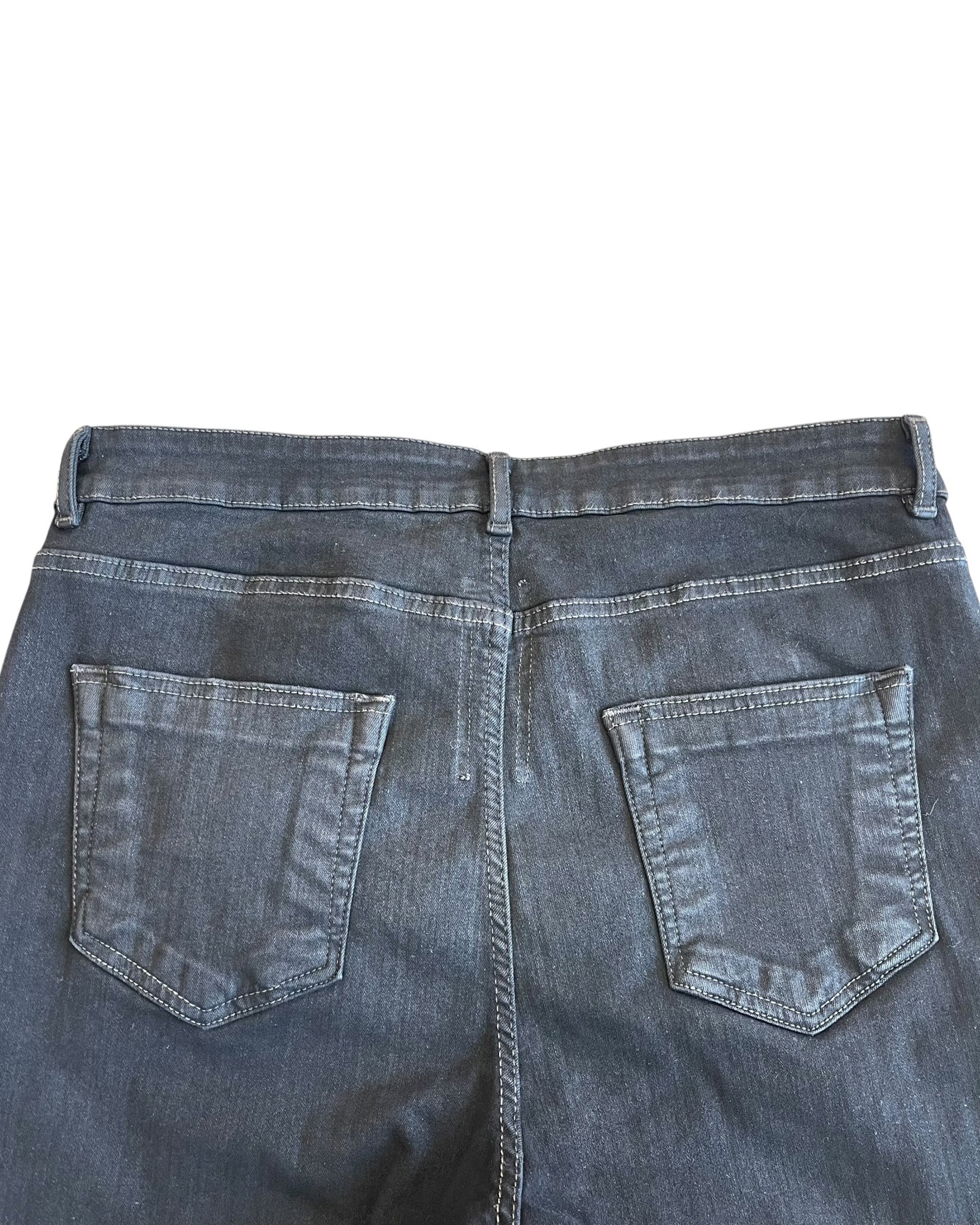 Rick Owens Drkshdw FW21 Detroit Cut Rubber Wax Coated Denim Jeans