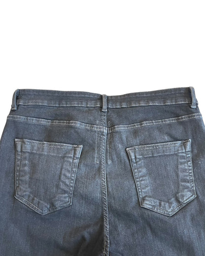 Rick Owens Drkshdw FW21 Detroit Cut Rubber Wax Coated Denim Jeans