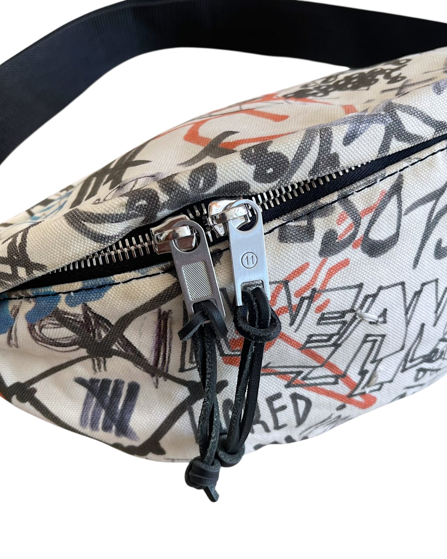 Maison Margiela SS2020 Graffiti Doodle All-Over Print Waist Pack Bum Bag