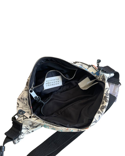Maison Margiela SS2020 Graffiti Doodle All-Over Print Waist Pack Bum Bag