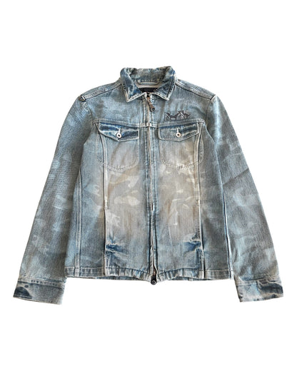 Kyoji Maruyama 2000s Python Patch Camo Trucker Denim Jacket