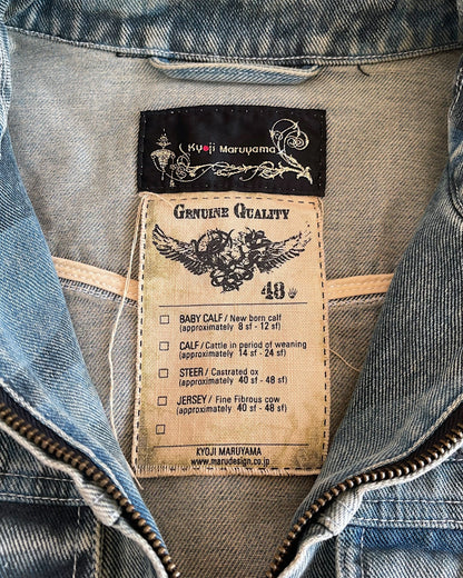 Kyoji Maruyama 2000s Python Patch Camo Trucker Denim Jacket