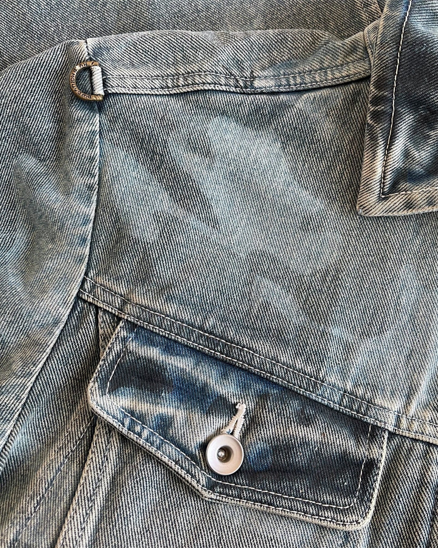 Kyoji Maruyama 2000s Python Patch Camo Trucker Denim Jacket