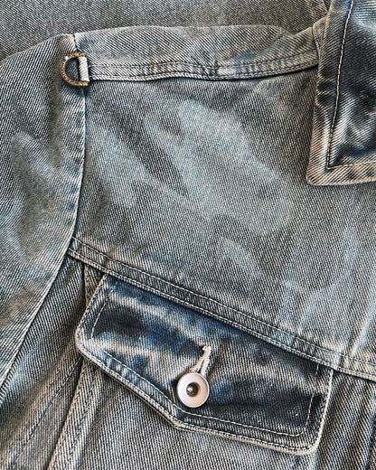 Kyoji Maruyama 2000s Python Patch Camo Trucker Denim Jacket
