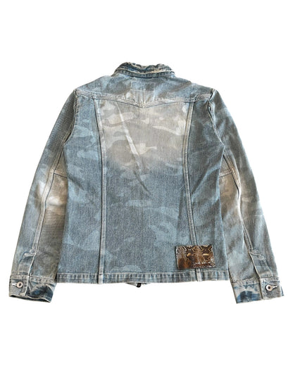 Kyoji Maruyama 2000s Python Patch Camo Trucker Denim Jacket