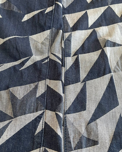 Issey Miyake A-POC Inside Geometric Prism Pattern Denim Jeans