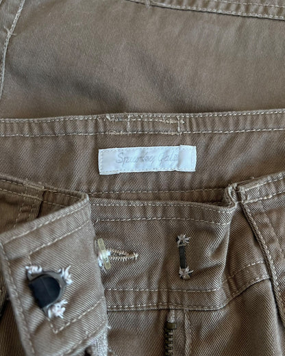 Spunky Gals 3D Mulch Multi-Pocket Cargo Flare Pants