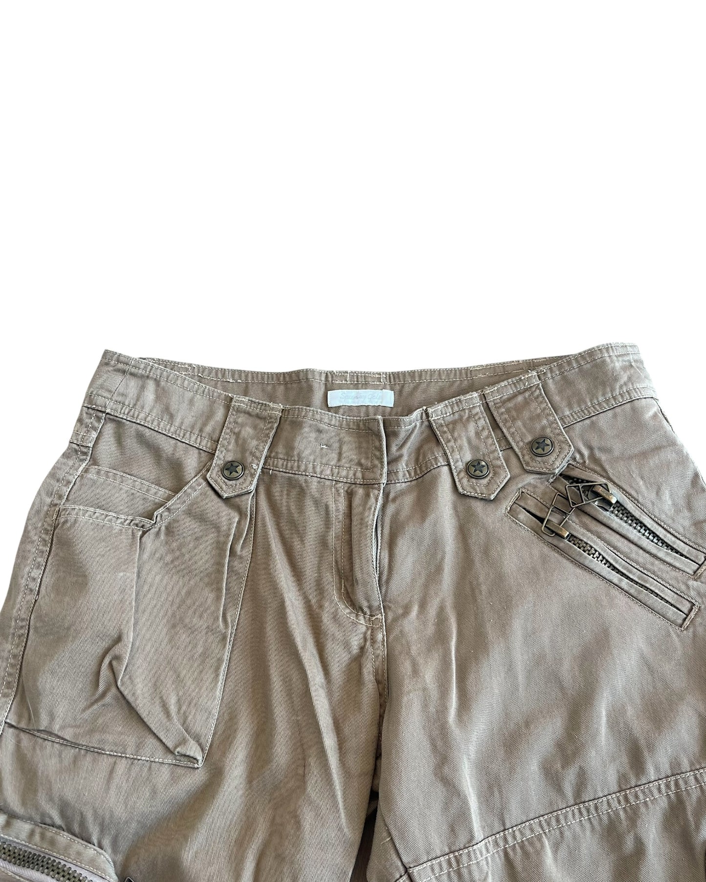 Spunky Gals 3D Mulch Multi-Pocket Cargo Flare Pants