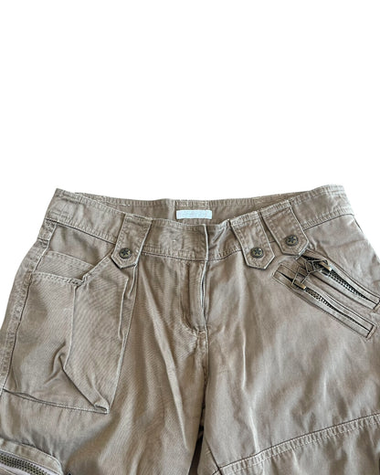 Spunky Gals 3D Mulch Multi-Pocket Cargo Flare Pants