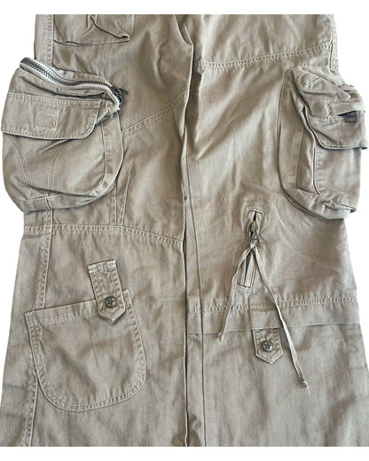 Spunky Gals 3D Mulch Multi-Pocket Cargo Flare Pants