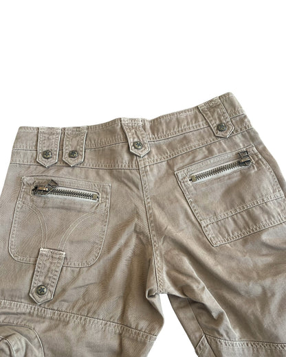 Spunky Gals 3D Mulch Multi-Pocket Cargo Flare Pants