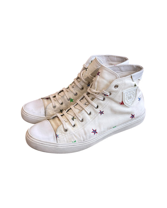 Saint Laurent Solaris Fan Star Moon Plus High-Top Sneakers